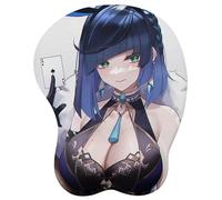 RiRaku Anime Tappetino per mouse 3D Genshin Impact Yelan Tappetino per mouse in gel carino con supporto in silicone con poggiapolsi Tappetino per mouse 3D antiscivolo（D）