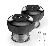 RIRC Set di 2 massaggiatori per terapia a coppettazione, dispositivo elettrico 4 in 1, per alleviare i dolori muscolari, migliora la circolazione sanguigna e accelera il recupero dopo l'esercizio