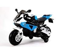 RIRICAR S 1000 RR Moto Elettrica cavalcabile Giocattolo per Bambini a Batteria, autorizzata, Ruote Morbido Eva, Telaio Metallo, 2 Motori, Batteria 12V