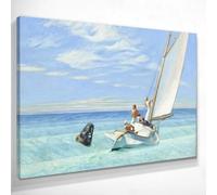 Risacca Ground Swell Edward Hopper, quadro grande stampa su tela di alta qualità, fine art, intelaiato pronto da appendere bsa32-100x70 cm