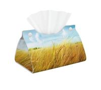 Risaia campo di riso liscio, resistente all'usura, sacchetto di tessuto in pelle impermeabile, scatola di tessuto decorativa montata su auto, adatta per casa e lavoro.