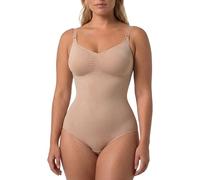 Risalti Body Contenitivo Modellante Donna Spallino Regolabile - Shapewear Bodysuit in Microfibra Seamless, Snellente per Vita Pancia Fianchi, Intimo Modellante - Made in Italy