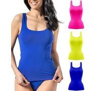 Risalti Canotta Donna Microfibra Spalla Larga 3 pz- Canottiera Donna Elegante, Intimo più Morbido delle Canottiere Donna Cotone, Caraco Senza Cuciture, Women Underwear- Made in Italy