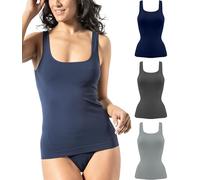 Risalti Canotta Donna Microfibra Spalla Larga 3 pz- Canottiera Donna Elegante, Intimo più Morbido delle Canottiere Donna Cotone, Caraco Senza Cuciture, Women Underwear- Made in Italy