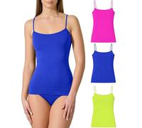 Risalti Canotta Donna Microfibra Spalla Stretta 3 pz - Canottiera Donna Elegante Elasticizzata, Top Intimo Senza Cuciture ed Etichette più Morbido delle Canottiere Cotone, Caraco - Made in Italy