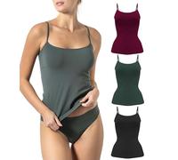 Risalti Canotta Donna Microfibra Spalla Stretta 3 pz - Canottiera Donna Elegante Elasticizzata, Top Intimo Senza Cuciture ed Etichette più Morbido delle Canottiere Cotone, Caraco - Made in Italy