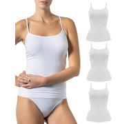 Risalti Canotta Donna Microfibra Spalla Stretta 3 pz - Canottiera Donna Elegante Elasticizzata, Top Intimo Senza Cuciture ed Etichette più Morbido delle Canottiere Cotone, Caraco - Made in Italy