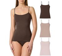 Risalti Canotta Donna Microfibra Spalla Stretta 3 pz - Canottiera Donna Elegante Elasticizzata, Top Intimo Senza Cuciture ed Etichette più Morbido delle Canottiere Cotone, Caraco - Made in Italy