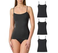 Risalti Canotta Donna Microfibra Spalla Stretta 3 pz - Canottiera Donna Elegante Elasticizzata, Top Intimo Senza Cuciture ed Etichette più Morbido delle Canottiere Cotone, Caraco - Made in Italy