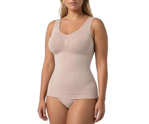 Risalti Canotta Donna Modellante Spalla Larga - Canottiera Donna Microfibra Elasticizzata, Top Intimo Modellante Senza Cuciture ed Etichette, Body Contenitivo, Traspirante - Made in Italy