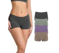 Risalti Culotte Donna Vita Bassa Eco Friendly 4 Pz - Boxer Senza Cuciture, Culotte Microfibra Yees Green più Morbide delle Mutande Donna Cotone, Intimo Sostenibile - Made in Italy