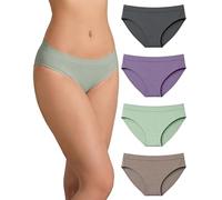 Risalti Mutande Donna Microfibra Eco Friendly 4 pz - Culotte Microfibra Yees Green più Morbide delle Mutande Donna Cotone, Slip Senza Cuciture - Made in Italy