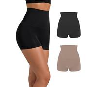 Risalti Pancera Contenitiva Donna Short 2 Pz - Guaina Contenitiva Donna Senza Cuciture ed Etichette, Pantaloncino Contenitivo Ventre Piatto, Intimo Modellante in Microfibra - Made in Italy