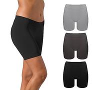 Risalti Pantaloncini Antisfregamento Cosce Donna Microfibra 3 Pz - Shorts Elasticizzati Comodi, Pantaloncini Sottogonna Donna Senza Cuciture ed Etichette, Intimo Traspirante - Made in Italy