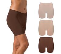 Risalti Pantaloncini Antisfregamento Cosce Donna Microfibra 3 Pz - Shorts Elasticizzati Comodi, Pantaloncini Sottogonna Donna Senza Cuciture ed Etichette, Intimo Traspirante - Made in Italy