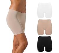 Risalti Pantaloncini Antisfregamento Cosce Donna Microfibra 3 Pz - Shorts Elasticizzati Comodi, Pantaloncini Sottogonna Donna Senza Cuciture ed Etichette, Intimo Traspirante - Made in Italy