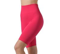 Risalti Pantaloncini Palestra Donna Ciclista Costina Sara - Leggins Sportivi Donna in Microfibra, Shorts Donna Vita Alta, Pantaloncini Sportivi Donna, Ciclista Donna Senza Cuciture - Made in Italy