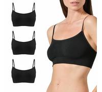 Risalti Reggiseno Senza Ferretto Bamboo Spalla Stretta 3 pz - Bralette Donna Senza Cuciture ed Etichette, Reggiseno Donna in Viscosa Elasticizzata, Brassiere, Top Morbido, Intimo - Made in Italy