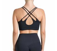Risalti Reggiseno Sportivo Donna Incrociato - Reggiseno Sportivo in Microfibra, Top Fitness Donna Senza Cuciture, Reggiseno Senza Ferretto, Brassiere - Made in Italy