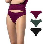 Risalti Slip Donna Brasiliana Microfibra 3 pz - Mutande Brasiliana Donna Elasticizzate, Mutande Senza Cuciture ed Etichette, Slip Intimo Tanga Traspirante più Morbido del Cotone - Made in Italy