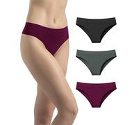 Risalti Slip Donna Brasiliana Microfibra 3 pz - Mutande Brasiliana Donna Elasticizzate, Mutande Senza Cuciture ed Etichette, Slip Intimo Tanga Traspirante più Morbido del Cotone - Made in Italy