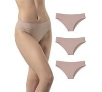 Risalti Slip Donna Brasiliana Microfibra 3 pz - Mutande Brasiliana Donna Elasticizzate, Mutande Senza Cuciture ed Etichette, Slip Intimo Tanga Traspirante più Morbido del Cotone - Made in Italy