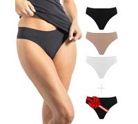 Risalti Slip Donna Brasiliana Microfibra 3 pz - Mutande Brasiliana Donna Elasticizzate, Mutande Senza Cuciture ed Etichette, Slip Intimo Tanga Traspirante più Morbido del Cotone - Made in Italy