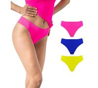 Risalti Slip Donna Brasiliana Microfibra 3 pz - Mutande Brasiliana Donna Elasticizzate, Mutande Senza Cuciture ed Etichette, Slip Intimo Tanga Traspirante più Morbido del Cotone - Made in Italy
