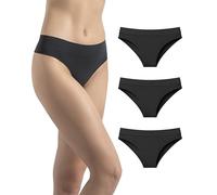 Risalti Slip Donna Brasiliana Microfibra 3 pz - Mutande Brasiliana Donna Elasticizzate, Mutande Senza Cuciture ed Etichette, Slip Intimo Tanga Traspirante più Morbido del Cotone - Made in Italy