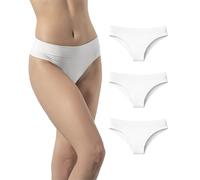 Risalti Slip Donna Brasiliana Microfibra 3 pz - Mutande Brasiliana Donna Elasticizzate, Mutande Senza Cuciture ed Etichette, Slip Intimo Tanga Traspirante più Morbido del Cotone - Made in Italy