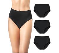 Risalti Slip Donna in Viscosa di Bamboo Vita Alta 3 Pz - Set Mutande Donna Elasticizzate, Mutande Senza Cuciture ed Etichette, Slip Intimo Comodo e Traspirante più Morbido del Cotone - Made in Italy