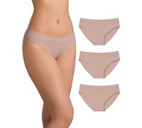 Risalti Slip Donna Microfibra Classico 3 Pz - Set Mutande Donna Elasticizzate, Mutande Senza Cuciture ed Etichette, Slip Intimo Comodo e Traspirante più Morbido del Cotone - Made in Italy