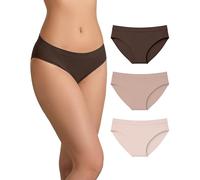 Risalti Slip Donna Microfibra Seamless Classico 3 Pz - Mutande Donna Microfibra Elasticizzate, Mutande Senza Cuciture ed Etichette, Slip Intimo Traspirante più Morbido del Cotone - Made in Italy
