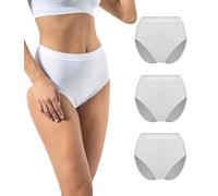 Risalti Slip Donna Microfibra Vita Alta 3 Pz - Set Mutande Donna Elasticizzate, Mutande Senza Cuciture ed Etichette, Slip Intimo Comodo e Traspirante più Morbido del Cotone - Made in Italy