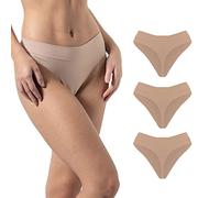 Risalti Slip Donna Perizoma Microfibra 3 Pz - Perizoma Donna Elasticizzati, Mutande Senza Cuciture ed Etichette, Slip Intimo Comodo e Traspirante più Morbido del Cotone - Made in Italy