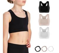 Risalti Top Bambina Olimpionico Microfibra 3 pz - Senza Cuciture, Sportivo, Seamless, Reggiseno Ragazzo Sportivo, Bracciali in Omaggio - Made in Italy