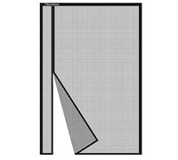 Risareyi Apertura Laterale Zanzariera Magnetica 115x200cm, Nero Vetroresina Rete Molto Resistente, Tenda Zanzariera Porta Finestra Balcone Porte Chiusura Automatica, con Nastro Adesivo