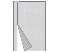 Risareyi Zanzariera magnetica vetroresina, rete fine, chiusura automatica 60x180 cm Grigio