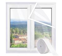 Risareyi Isolante Termico per Finestre in Trasparente EVA 40x145cm, Bianco | Pellicola Tenda Termica Window Cover Inverno Contro Freddo, con Nastro Biadesivo, Senza Foratura, non Tagliabile