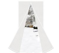 Risareyi Magnetica Tenda Isolante Termico per Porte per Finestre 115x200cm in EVA Traslucido Impermeabile Contro Freddo Antipolvere con Calamita, Chiusura Automatica, Bianco