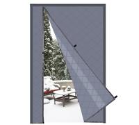 Risareyi Magnetica Tenda Termica Isolante Freddo e Caldo 150x220cm, Grigio | Oxford Copertura per Porta da Interno Esterno, Imbottitura in Fibra di Poliestere, Chiusura Automatica, Apertura Laterale