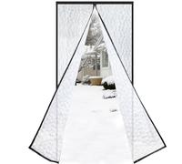 Risareyi Magnetica Tenda Termica Isolante Freddo per Porta 110x160cm in EVA Traslucido Impermeabile Antipolvere Contro Freddo per Porta Finestre, Chiusura Automatica, Nero