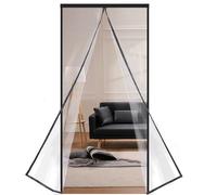 Risareyi Magnetica Tenda Termica Isolante Freddo per Porte e Finestre 75x125cm, Nero Trasparente Tenda Magnetica Isolante Termica, per Interno Esterno Impermeabile Copertura Porta