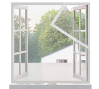 Risareyi Zanzariera Finestra in Vetroresina 125x170cm, Nastro Magico su tutto il Perimetro, Bianco Rete Molto Resistente, Resiste ai Raggi UV Anti Insetti Zanzariera per Porte e Finestre