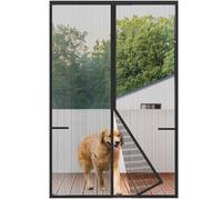 Risareyi Zanzariera Magnetica 115x190cm, Nero - Rete Rinforzata Anti-graffio, Tenda Zanzariera Porta Finestra con Magneti, per Porte d'ingresso, Anti Zanzare, Traspirante