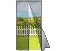 Risareyi Zanzariera Magnetica 130x235cm, Grigio Tenda Zanzariera Porta Finestra con Calamita, Chiusura Automatica, Aggiornamento Stile In Fine Rete Spessa