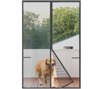 Risareyi Zanzariera Magnetica 90x205cm, Grigio - Rete Rinforzata Anti-strappo, Tenda Zanzariera Porta Finestra con Magneti, per Porte d'ingresso, Anti Zanzare, Traspirante