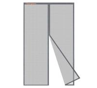 Risareyi Zanzariera Magnetica in Vetroresina 115x200cm, Grigio Rete Super Resistente Tenda Zanzariera Porta Finestra Anti Zanzare, per Balcone Soggiorno Camera da Letto, Chiusura Automatica