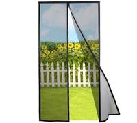 Risareyi Zanzariera Magnetica per Porte 115x190cm, Aggiornamento Stile In Fine Rete Spessa, Nero - Tenda Zanzariera Porta Finestra con Calamita-Chiusura Automatica