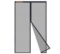 Risareyi Zanzariera Magnetica per Porte in Vetroresina Rete Super Resistente Nero, 65x200cm Tenda Zanzariera Porta Finestra Anti Zanzare, per Balcone Soggiorno Camera da Letto, Facile da Montare